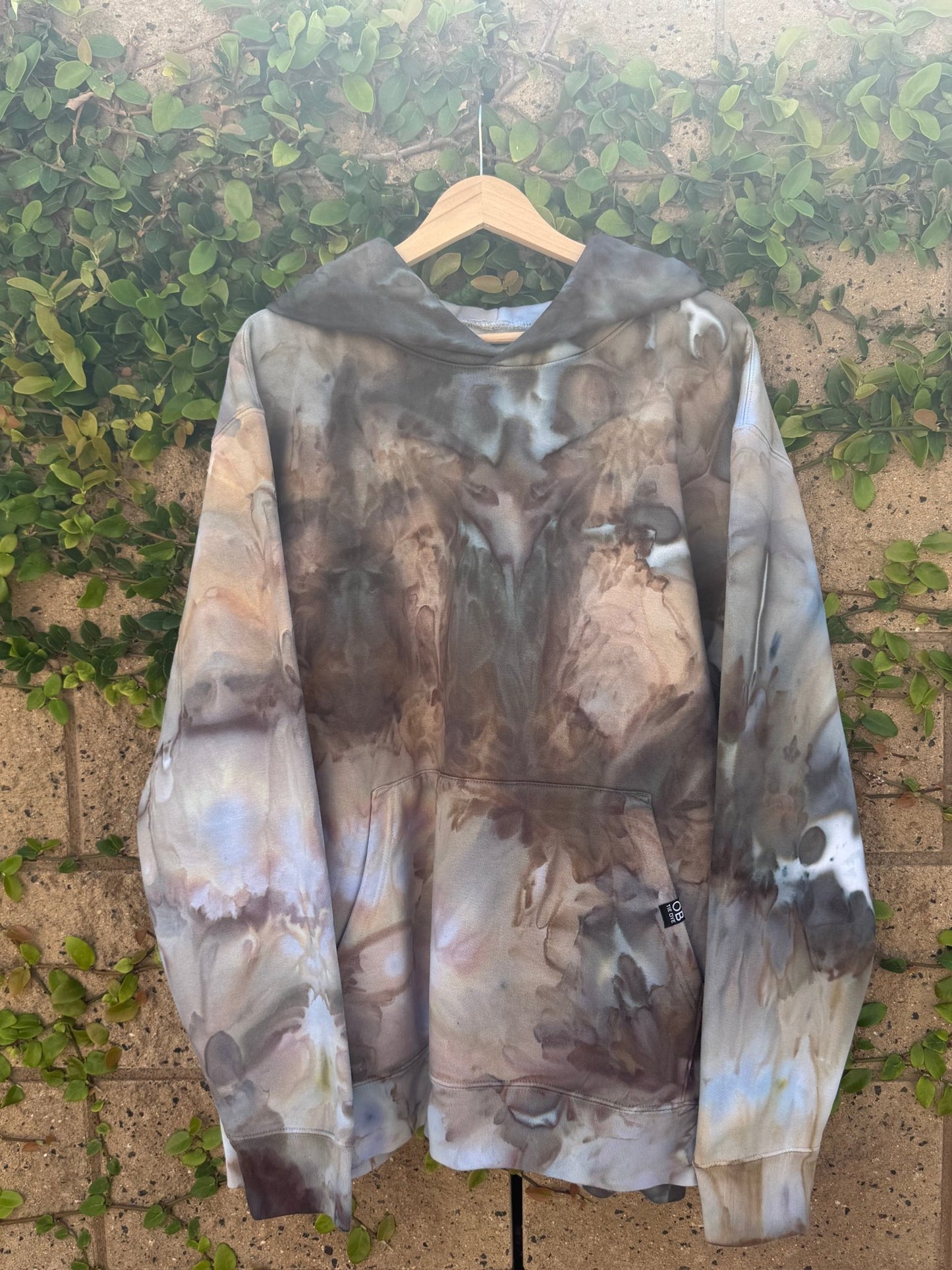Unisex Hoodie – Hand Ice - Dyed - OB Tie Dye -