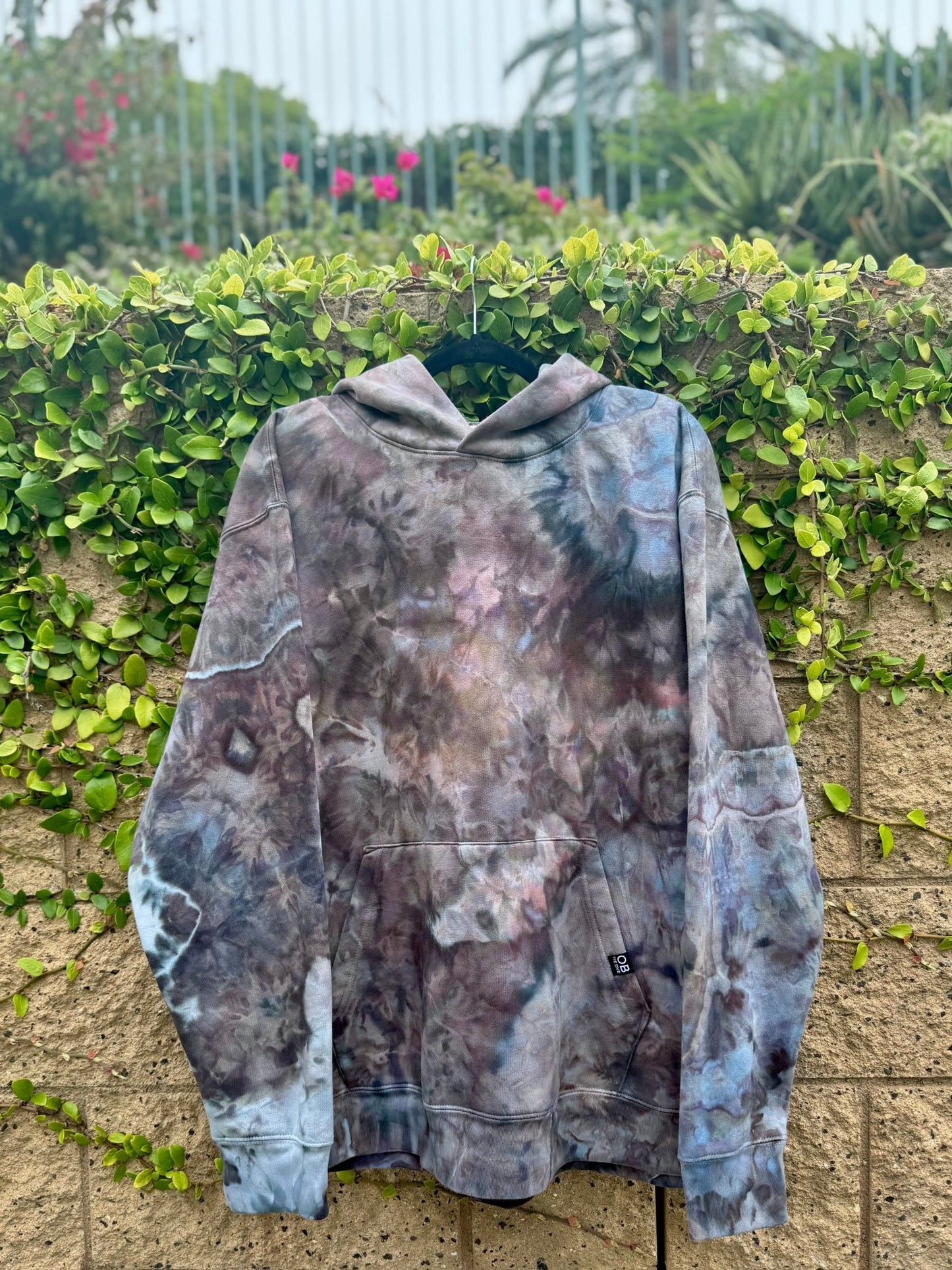 Unisex Hoodie – Hand Ice - Dyed - OB Tie Dye -