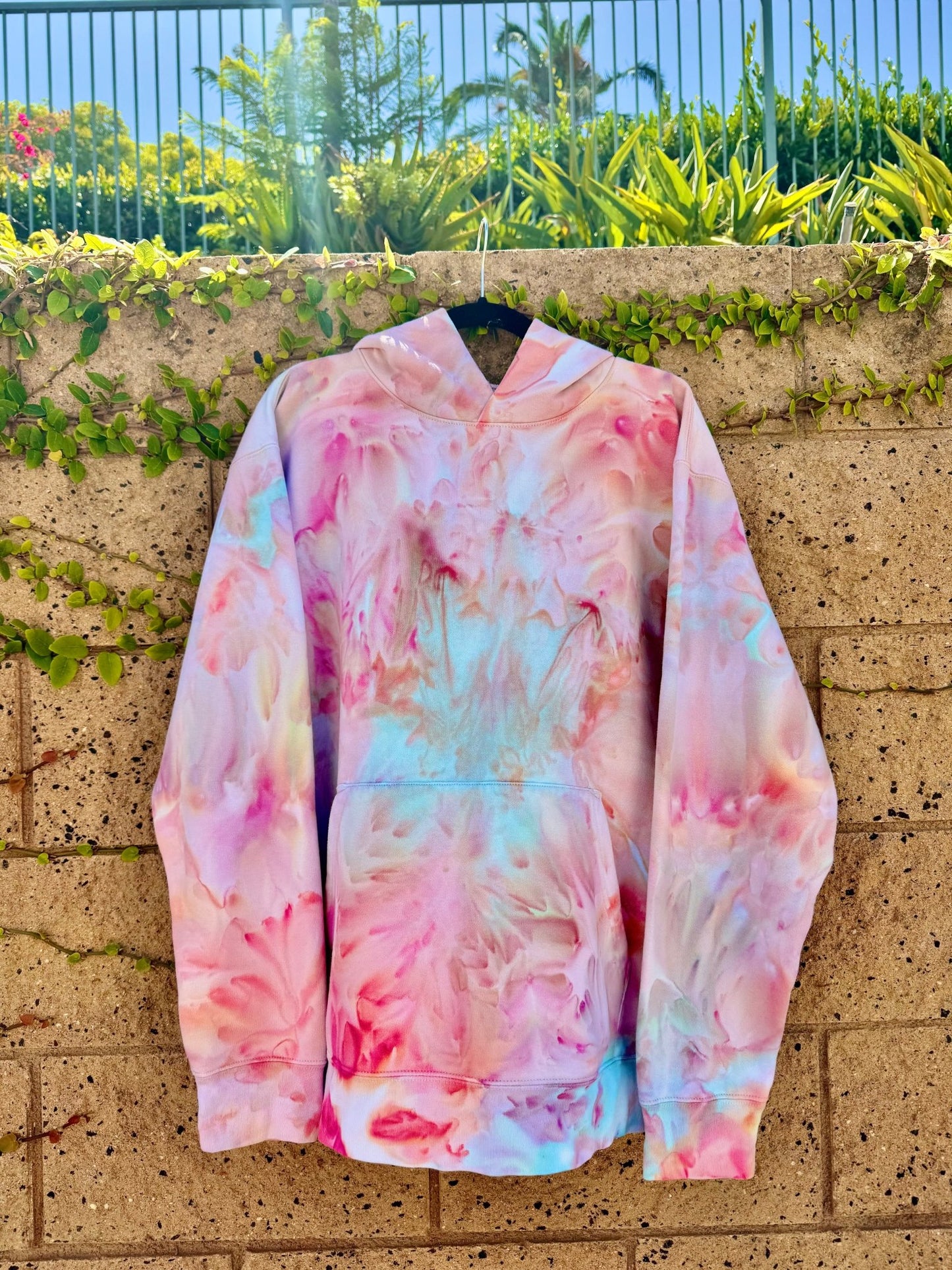 Unisex Hoodie – Hand Ice - Dyed - OB Tie Dye -