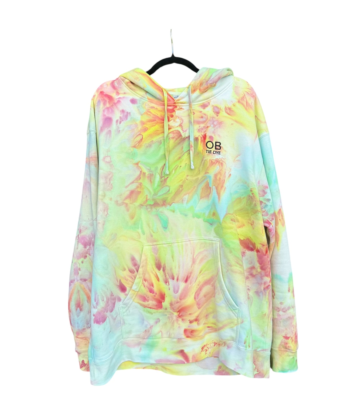 OB TIE DYE Rainbow Embroidered Hoodie