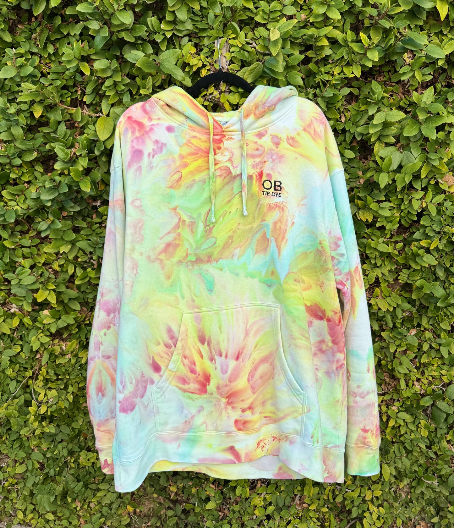 OB TIE DYE Rainbow Embroidered Hoodie