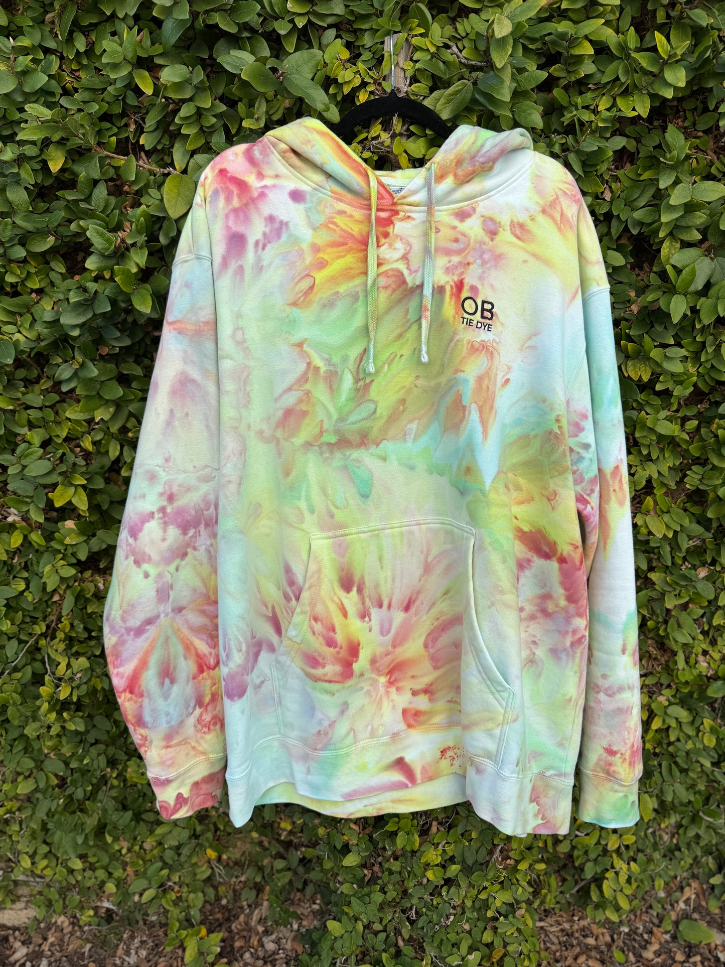 OB TIE DYE Rainbow Embroidered Hoodie