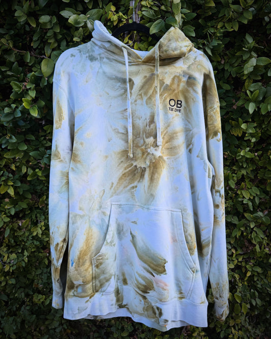 OB TIE DYE Earthy Embroidered Hoodie