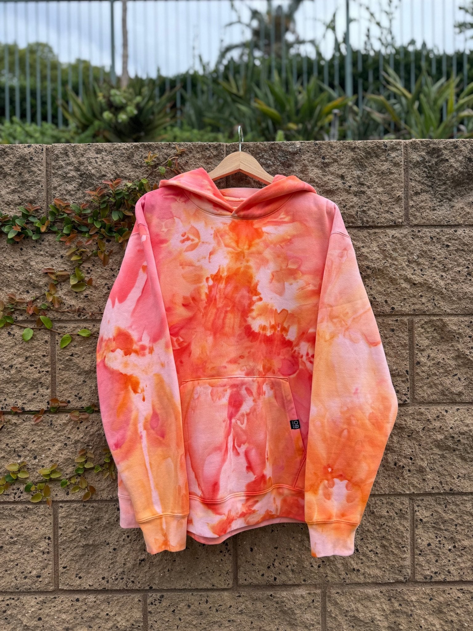 Unisex Hoodie – Hand Ice - Dyed - OB Tie Dye - 