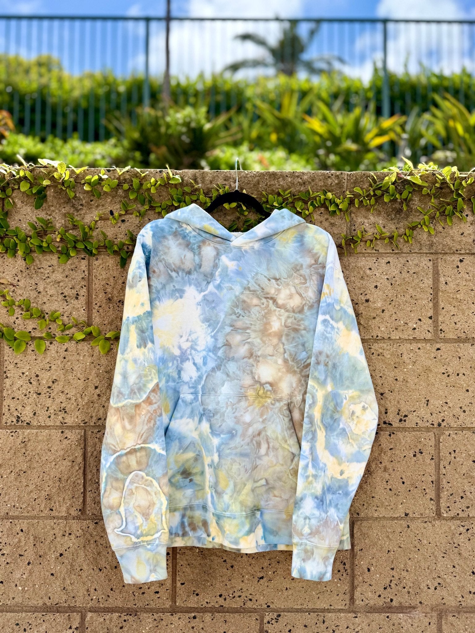 Unisex Hoodie – Hand Ice - Dyed - OB Tie Dye - 