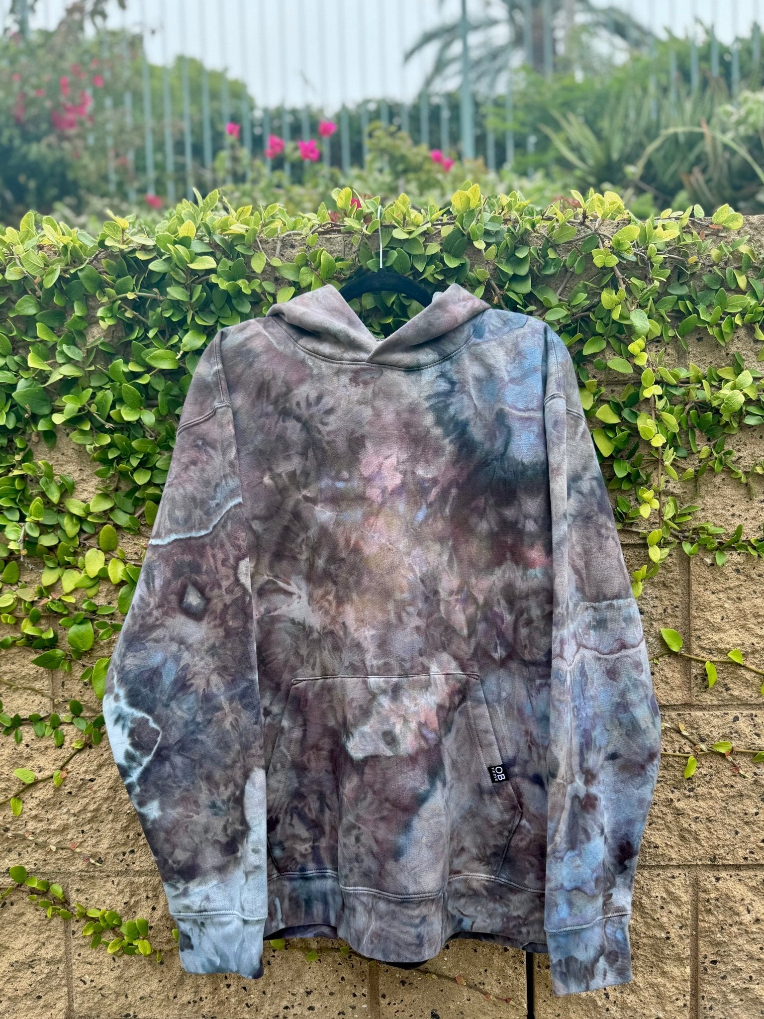 Unisex Hoodie – Hand Ice - Dyed - OB Tie Dye - 