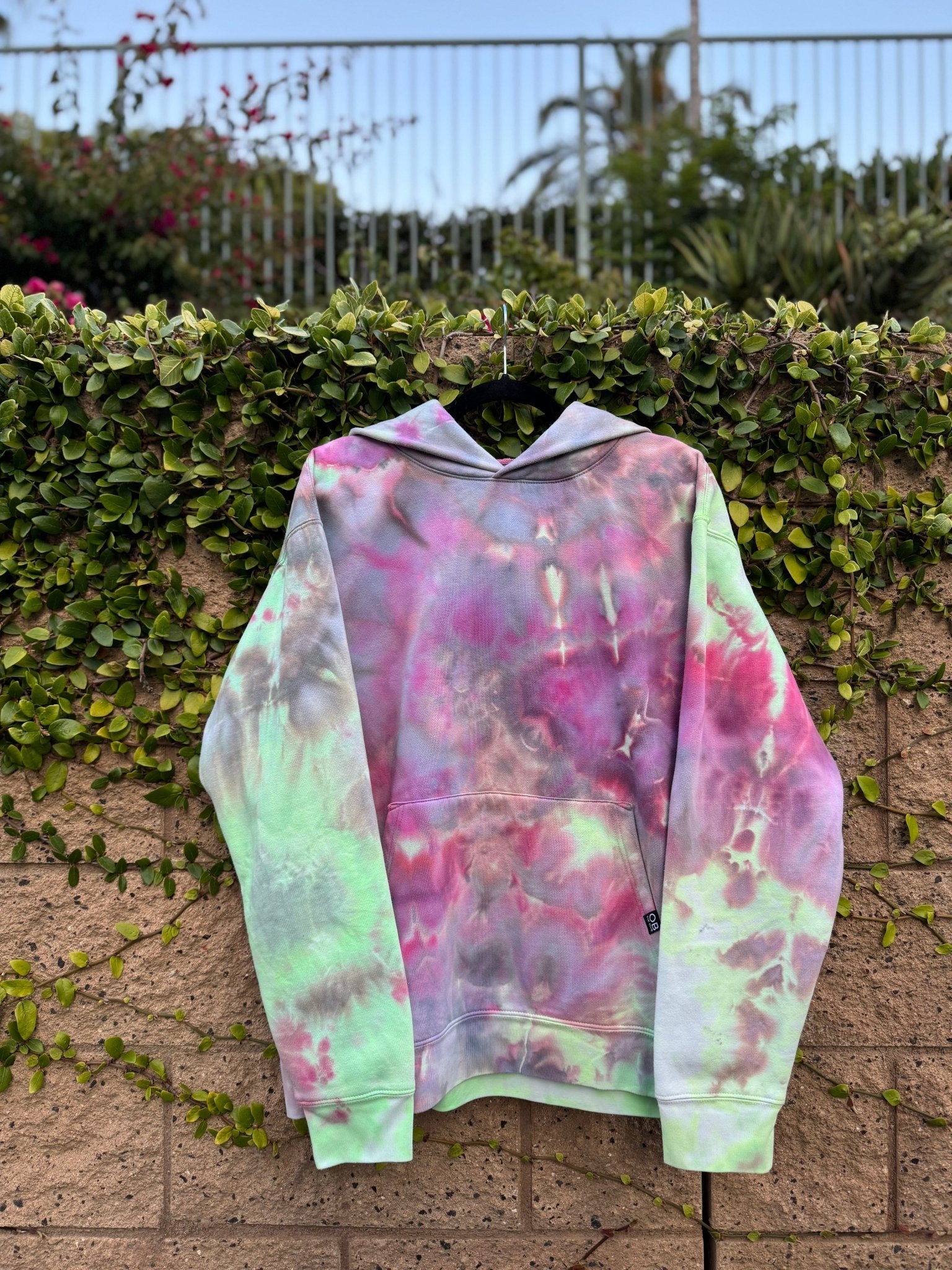 Unisex Hoodie – Hand Ice - Dyed - OB Tie Dye - 