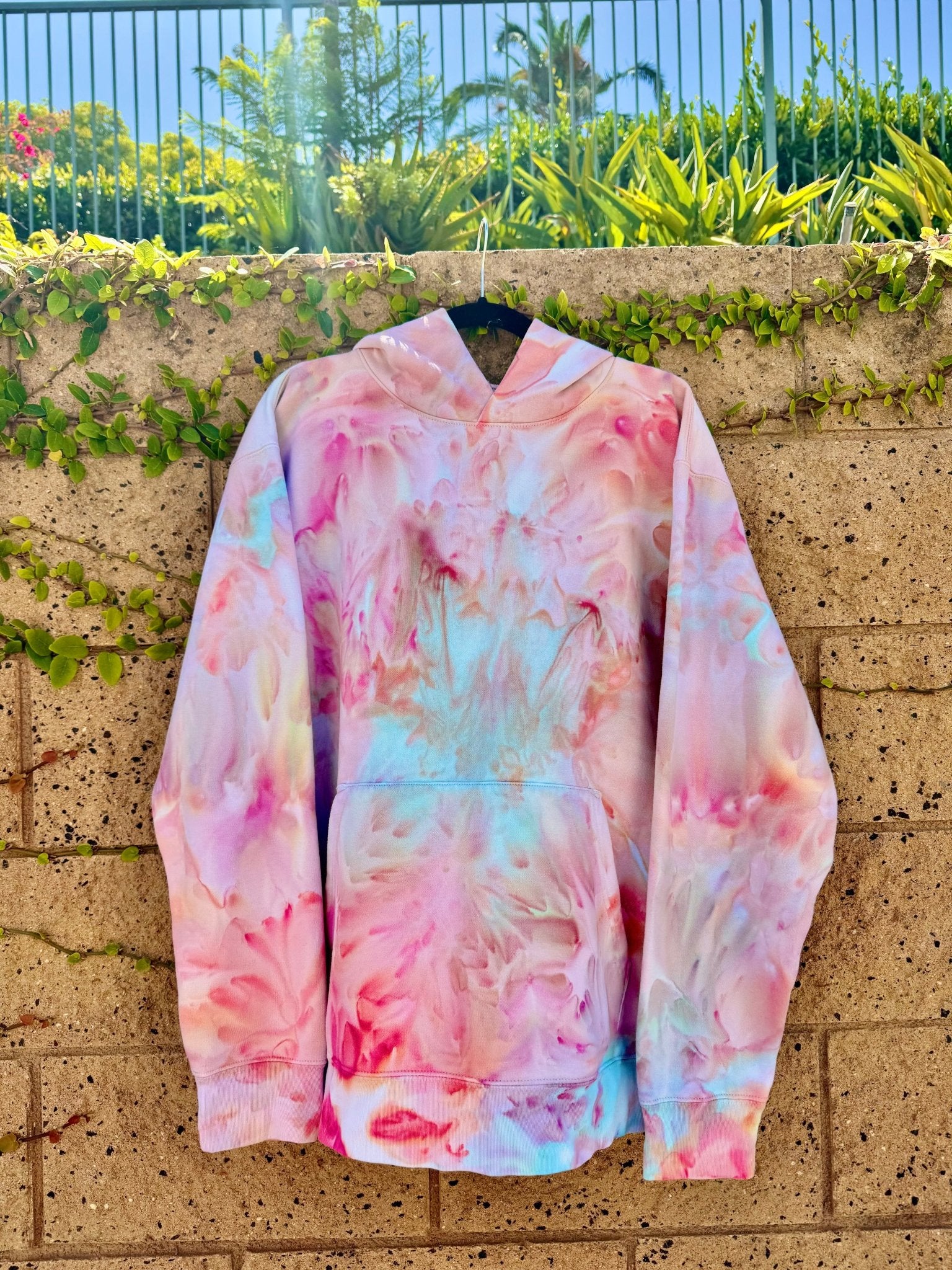 Unisex Hoodie – Hand Ice - Dyed - OB Tie Dye - 