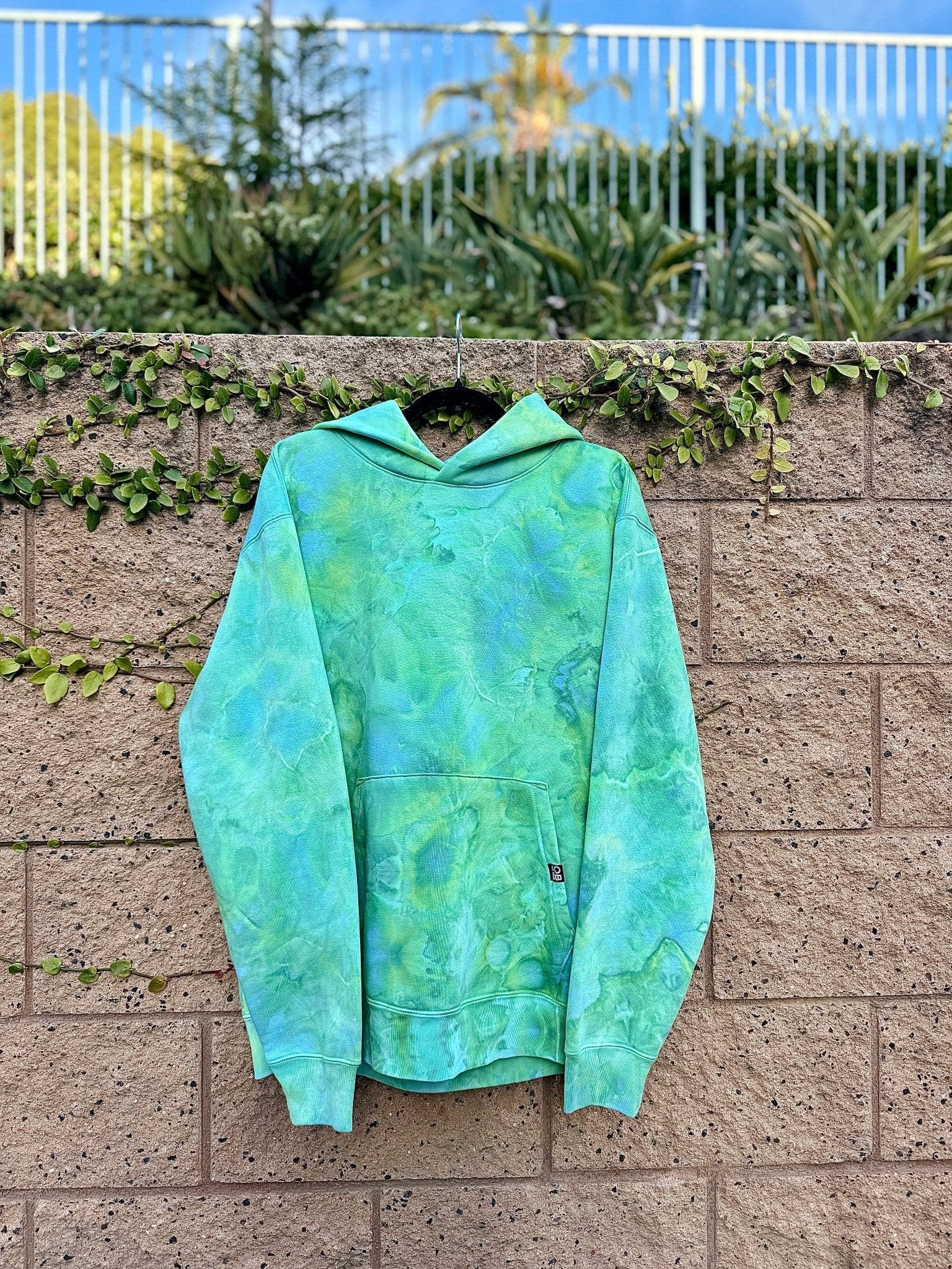 Unisex Hoodie – Hand Ice - Dyed - OB Tie Dye - 