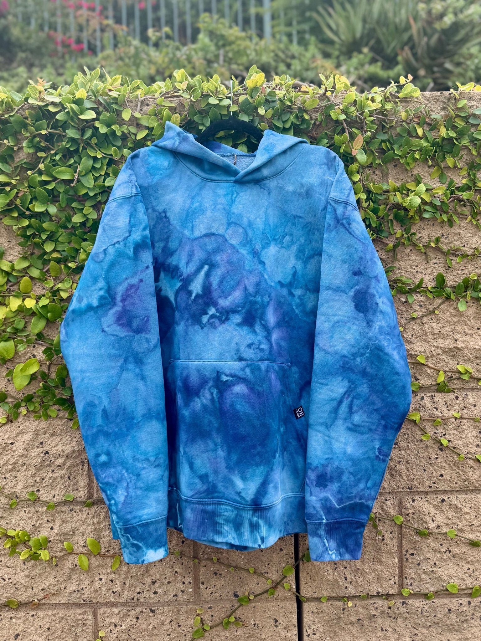 Unisex Hoodie – Hand Ice - Dyed - OB Tie Dye - 