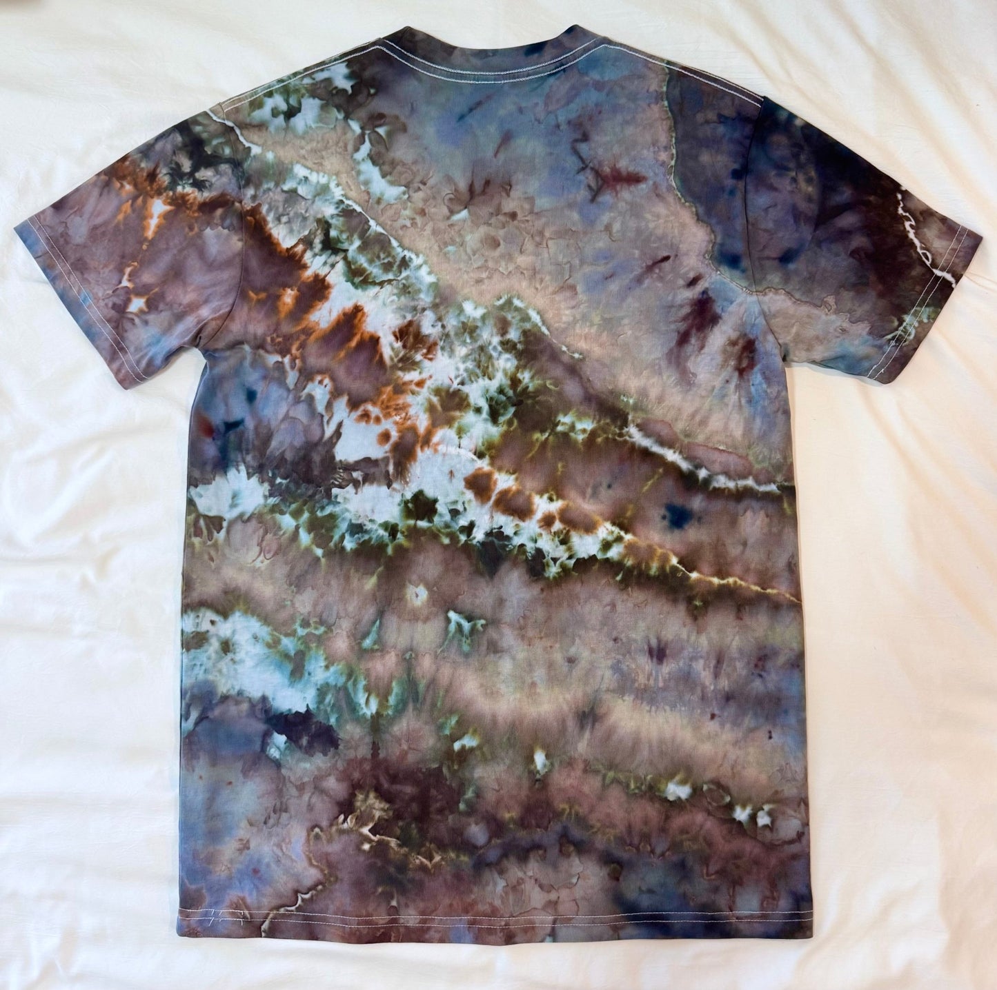 Hand Ice‑Dyed Men’s Tee – One‑of‑a‑Kind from San Diego - OB Tie Dye - 