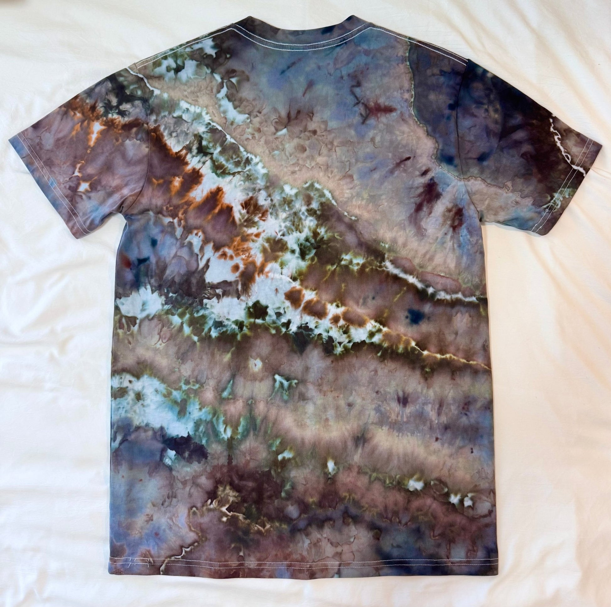 Hand Ice‑Dyed Men’s Tee – One‑of‑a‑Kind from San Diego - OB Tie Dye - 