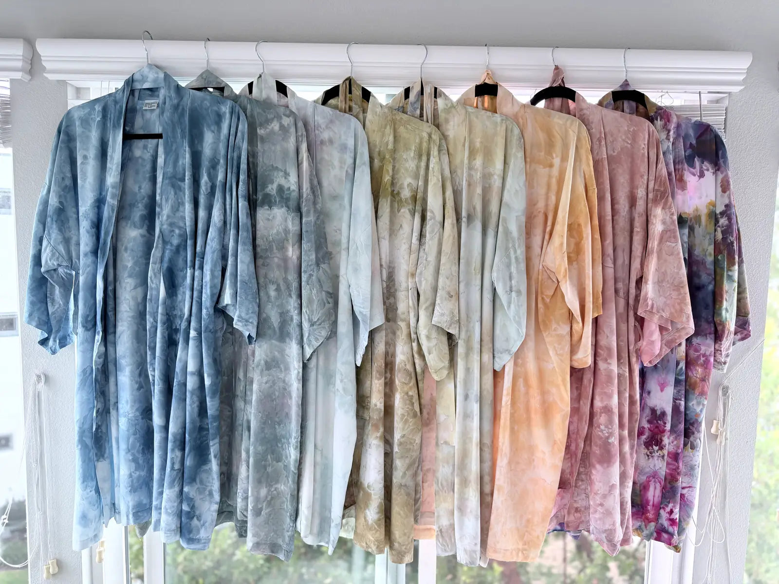 Hand Ice-Dyed Kimono Robe