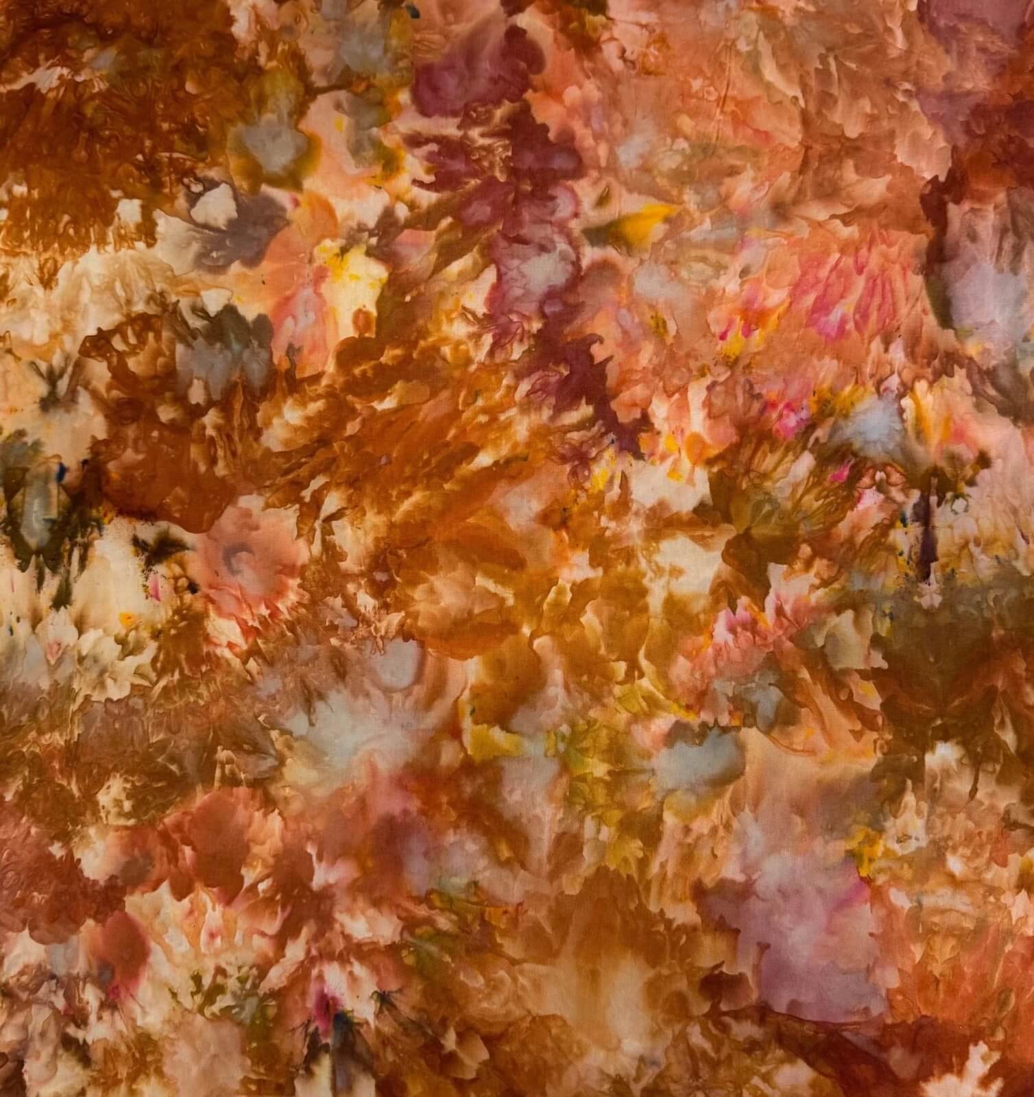 Hand-dyed ice dye hand dyed dog bandana with organic, coastal-inspired color pattern