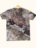 Hand-dyed ice dye hand ice dyed men s tee one of a kind from san diego with organic, coastal-inspired color pattern