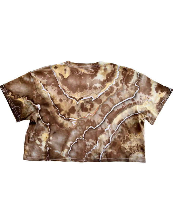 One-of-One Ice-Dyed Crop Tee (L), San Diego Padres Brown & Gold
