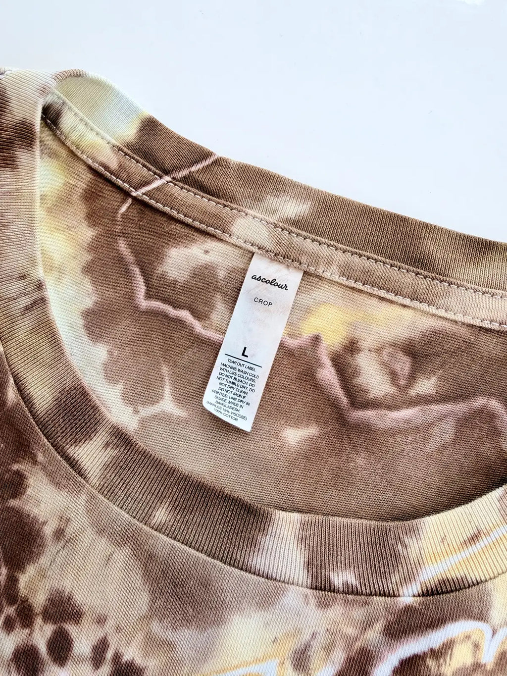 One-of-One Ice-Dyed Crop Tee (L), San Diego Padres Brown & Gold