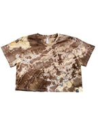 One-of-One Ice-Dyed Crop Tee (M), San Diego Padres Brown & Gold