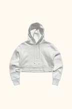 Hand-dyed ice dye womens cropped geode hoodie with organic, coastal-inspired color pattern