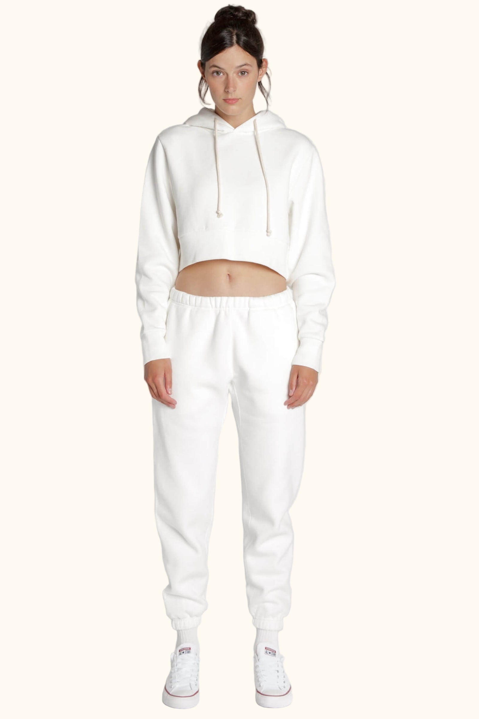 Hand-dyed ice dye womens cropped geode hoodie with organic, coastal-inspired color pattern