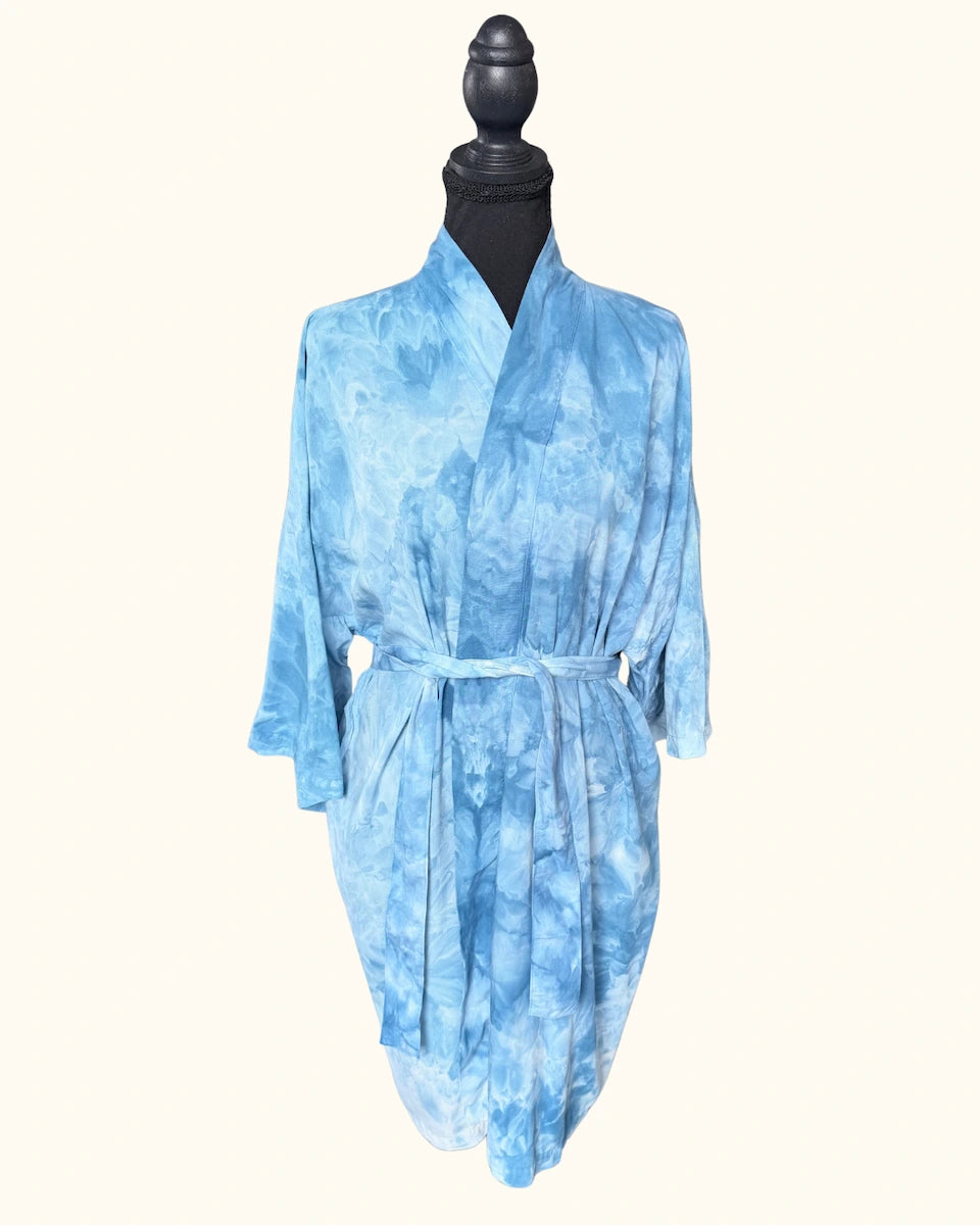 Hand Ice-Dyed Kimono Robe