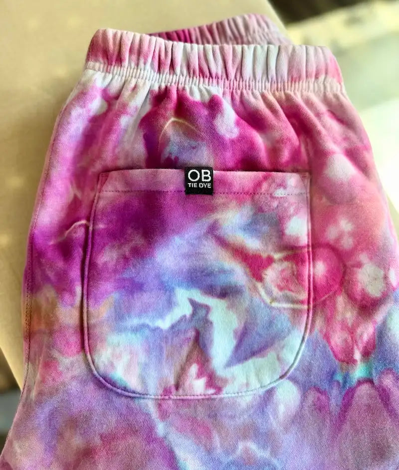 One-of-One Ice-Dyed Sweatpants (M), Orchid & Pink