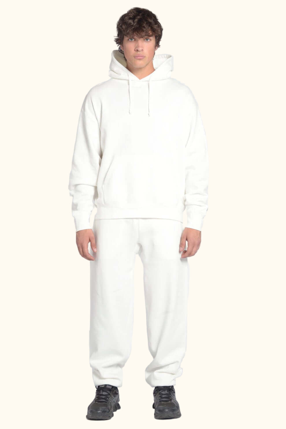 Hand-dyed ice dye ice dyed sweatpants with organic, coastal-inspired color pattern