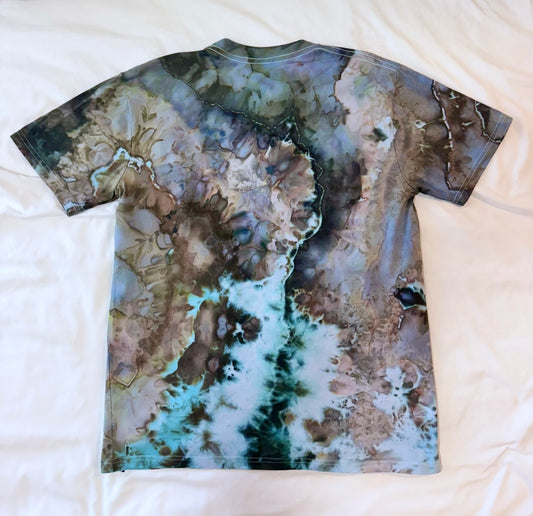 Hand Ice‑Dyed Men’s Tee – One‑of‑a‑Kind from San Diego - OB Tie Dye - 