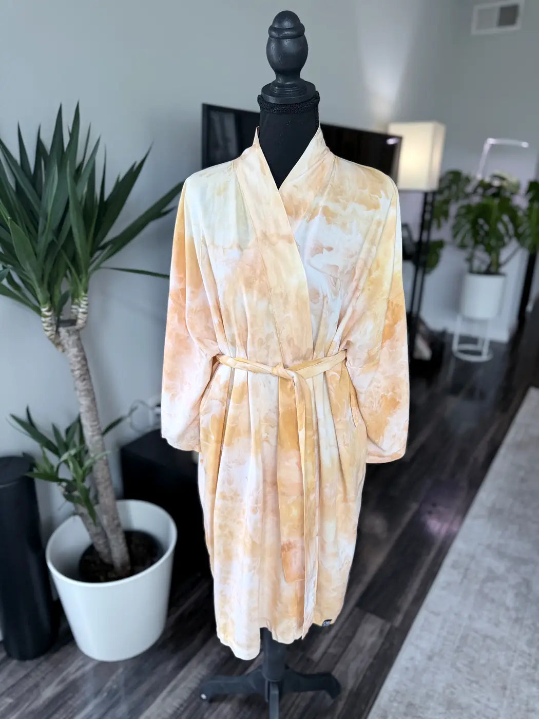 Hand Ice-Dyed Kimono Robe