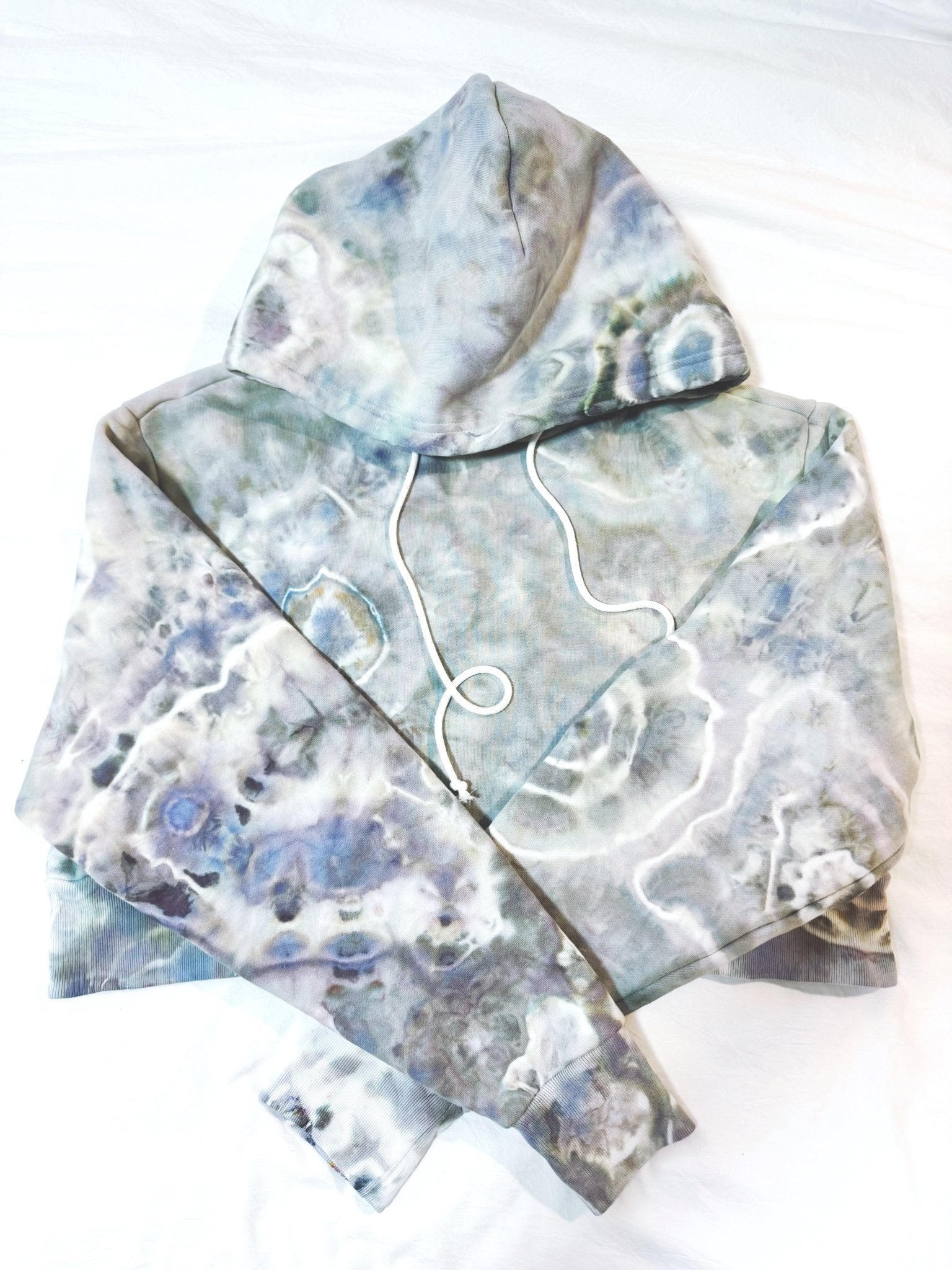 Women's Hand Dyed Cropped Hoodie - OB Tie Dye - 